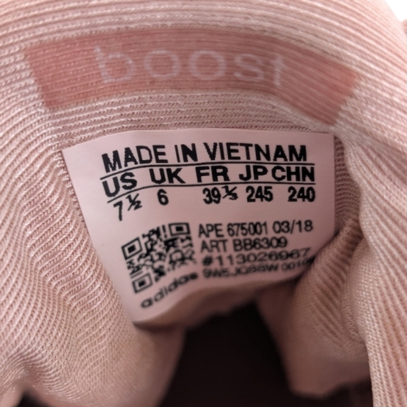 Adidas Ultraboost 4.0 Pink Ash Pearl Running Shoes - Picture 14 of 15